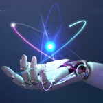 AI nuclear energy background, future innovation of disruptive te AI nuclear energy background, future innovation of disruptive technology